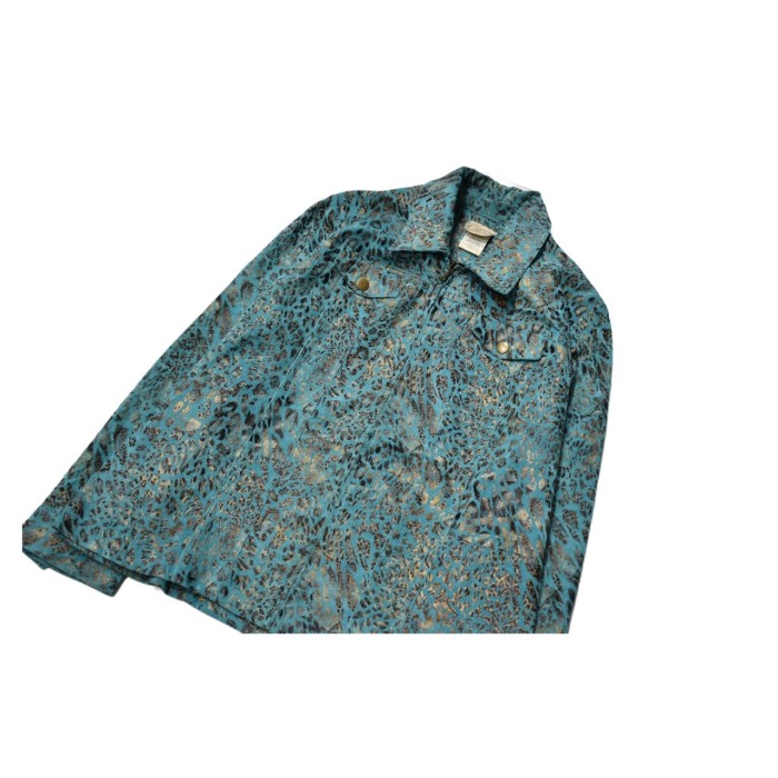 Old Animal Pattern Design Zip Jacket | Vintage.City 古着屋、古着コーデ情報を発信