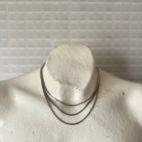 Vintage 80s retro silver choker chain necklace レトロ ヴィンテージ 3連 シルバー チョーカー チェーンネックレス | Vintage.City ヴィンテージ 古着
