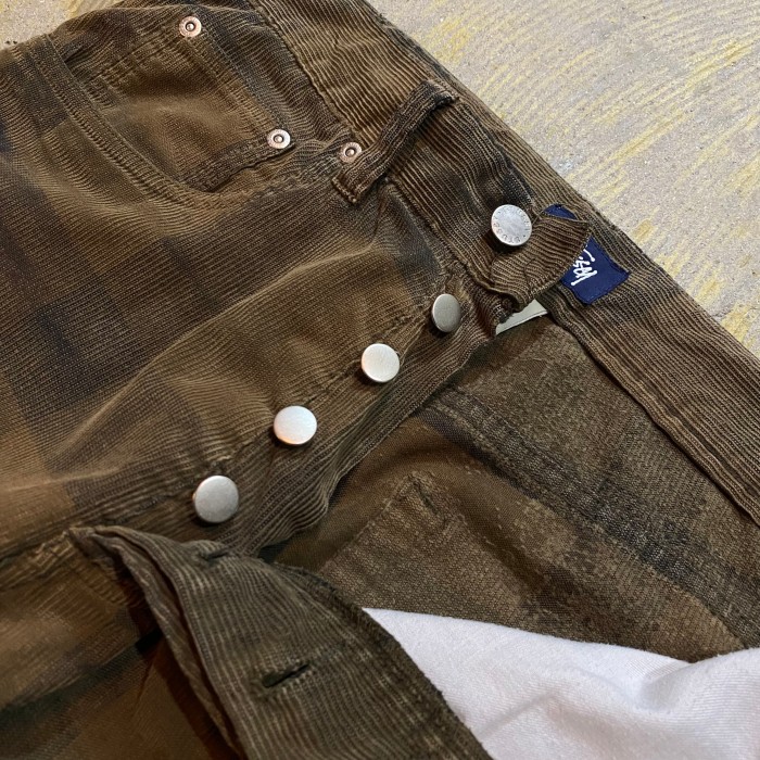 90-00s stussy block check corduroy pants | Vintage.City 빈티지숍, 빈티지 코디 정보