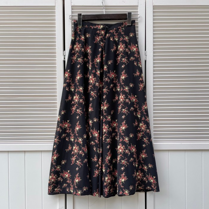 KETTY rose print flared skirt | Vintage.City 빈티지숍, 빈티지 코디 정보