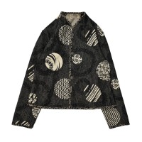 Old Reversible Jacquard Fabric Jacket | Vintage.City 古着屋、古着コーデ情報を発信