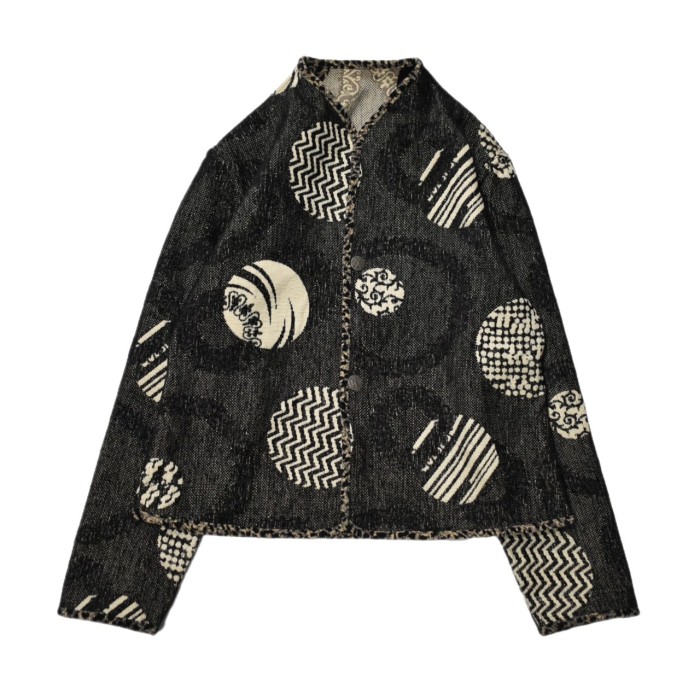 Old Reversible Jacquard Fabric Jacket | Vintage.City Vintage Shops, Vintage Fashion Trends