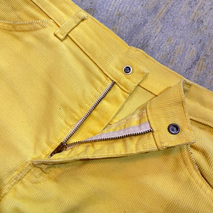 70-80s yellow corduroy flare pants | Vintage.City 古着屋、古着コーデ情報を発信