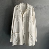 40s "Juster's" herringbone rayon opencollar  jacket | Vintage.City ヴィンテージ 古着