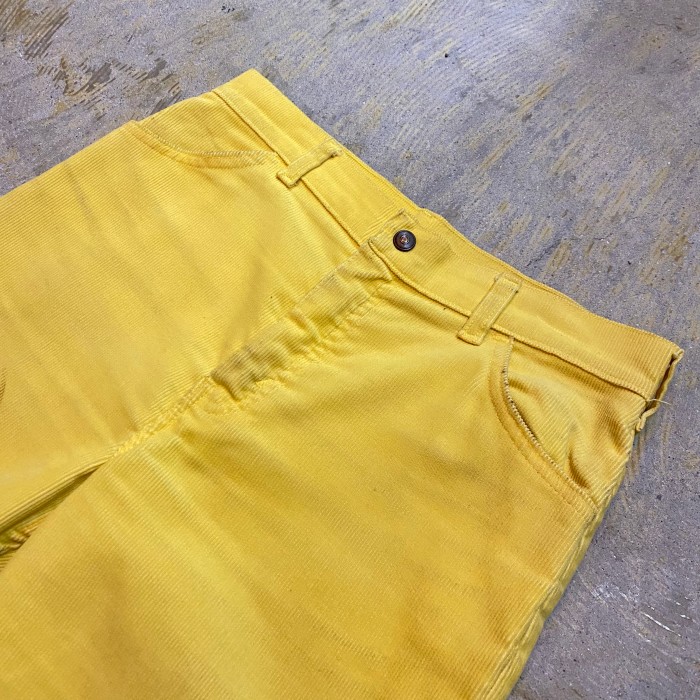 70-80s yellow corduroy flare pants | Vintage.City 古着屋、古着コーデ情報を発信