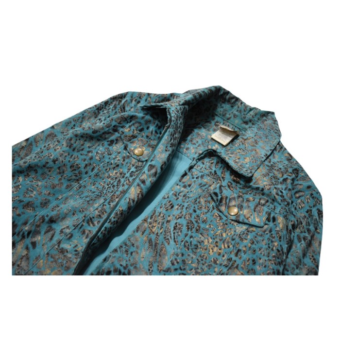 Old Animal Pattern Design Zip Jacket | Vintage.City 古着屋、古着コーデ情報を発信