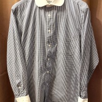 MADE IN JAPAN製 Maker's Shirt 鎌倉 長袖クレリックギンガムチェックシャツ ブルー 41-83サイズ | Vintage.City ヴィンテージ 古着