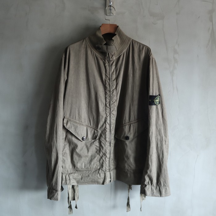 04ss STONE ISLAND SPALMATURA COATED linen poliamid jacket 