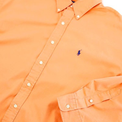 90s Ralph Lauren Pale Orange Cotton BD Shirt Size 2XL | Vintage.City ヴィンテージ 古着