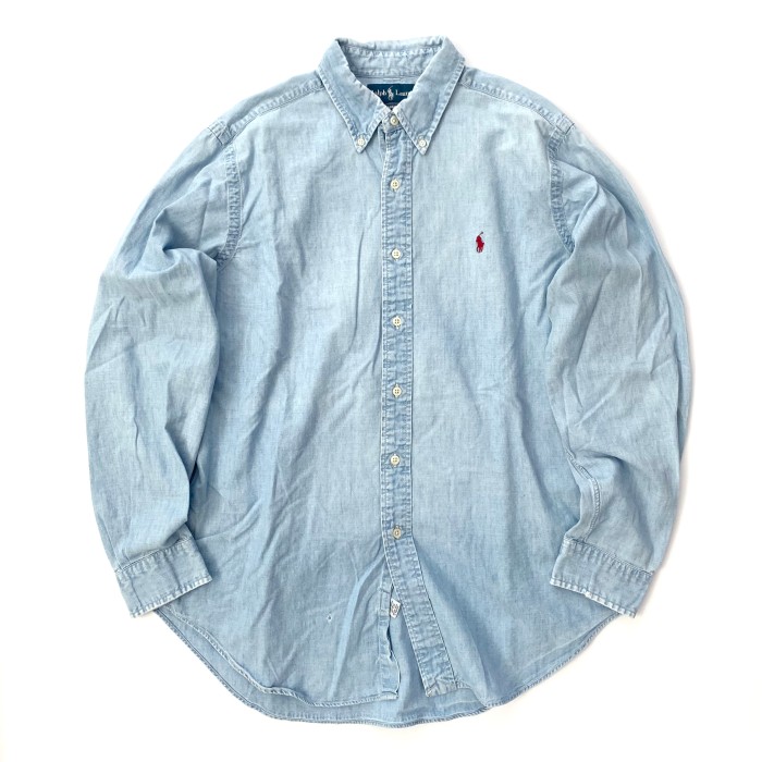 Ralph Lauren L/S シャンブレー ボタンダウンシャツ | Vintage.City 빈티지숍, 빈티지 코디 정보