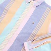 90s Ralph Lauren Crazy Stripes BD Shirt Size XL | Vintage.City ヴィンテージ 古着