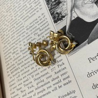 Courreges Vintage Logo Stone Earrings Gold | Vintage.City 古着屋、古着コーデ情報を発信