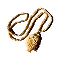 70s Vintage Carved Bone Flower Basket Pendant Necklace | Vintage.City ヴィンテージ 古着