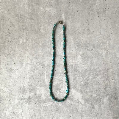Vintage 90s retro rough cut turquoise necklace レトロ ヴィンテージ 天然石 ラフカット ターコイズ ネックレス | Vintage.City ヴィンテージ 古着