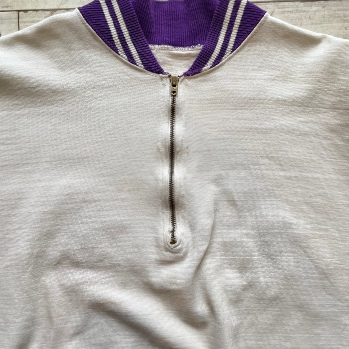 60-70's ベースボールシャツ ヴィンテージ半袖シャツ　ハーフジップシャツ　Baseball  shirt | Vintage.City 古着屋、古着コーデ情報を発信