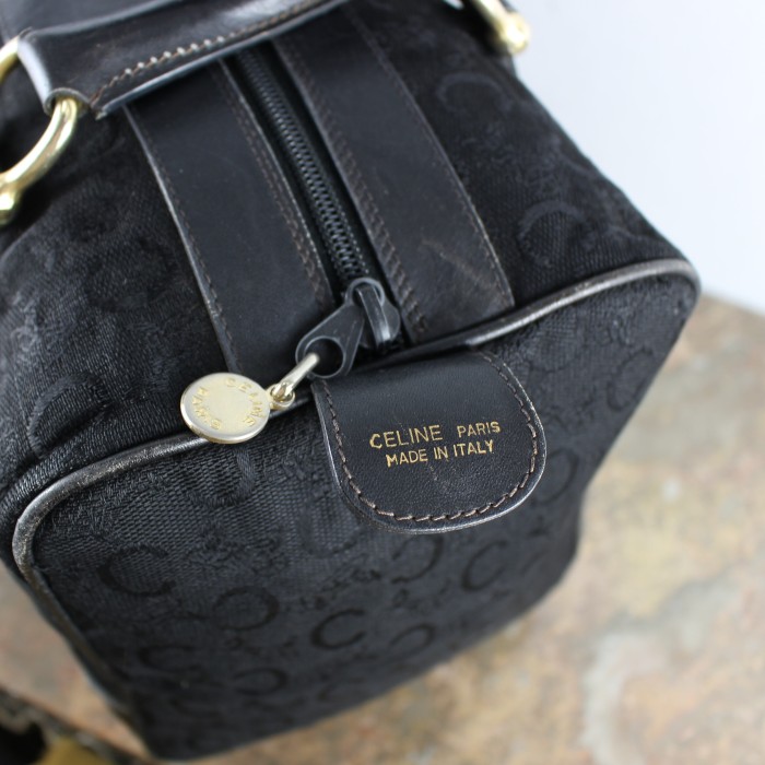OLD CELINE CARRIAGE LOGO MACADAM PATTERNED BOSTON BAG MADE IN ITALY/オールドセリーヌ馬車ロゴマカダム柄ボストンバッグ | Vintage.City 빈티지숍, 빈티지 코디 정보