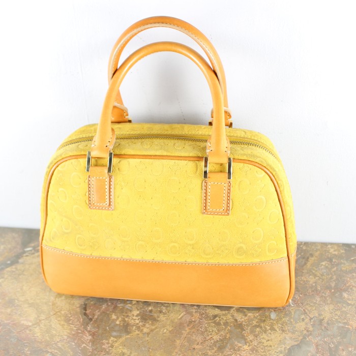 OLD CELINE MACADAM PATTERNED EMBOSSED LEATHER HAND BAG MADE IN ITALY/オールドセリーヌマカダム柄型押しレザーハンドバッグ | Vintage.City 빈티지숍, 빈티지 코디 정보