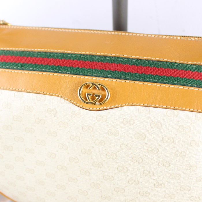 OLD GUCCI SHERRY LINE GG PATTERNED SHOULDER BAG MADE IN ITALY/オールドグッチシェリーラインGG柄ショルダーバッグ | Vintage.City 빈티지숍, 빈티지 코디 정보