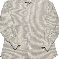 arnau1930 リネンストライプシャツ ベージュ 39/15-1/2サイズ | Vintage.City ヴィンテージ 古着
