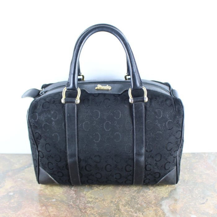 OLD CELINE CARRIAGE LOGO MACADAM PATTERNED BOSTON BAG MADE IN ITALY/オールドセリーヌ馬車ロゴマカダム柄ボストンバッグ | Vintage.City 古着屋、古着コーデ情報を発信