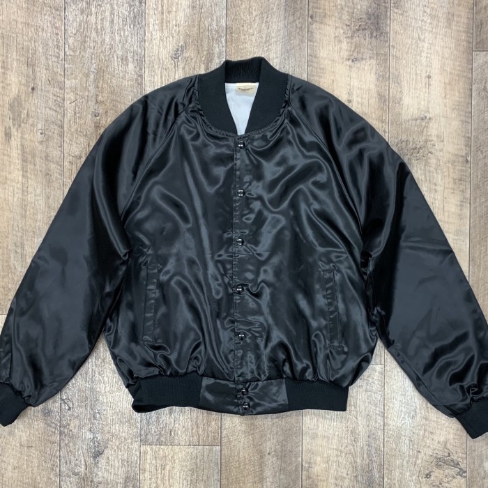 90'S AUBURN "RRR" 裏地付き サテンジャケット ブラック USA製 | Vintage.City 古着屋、古着コーデ情報を発信
