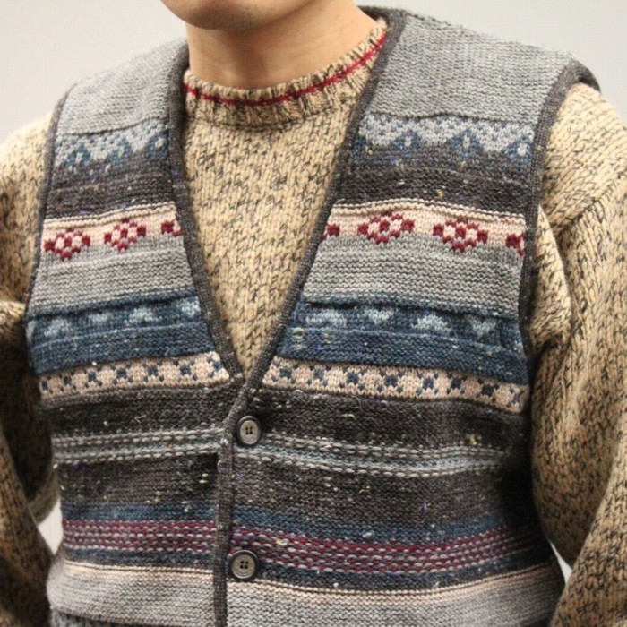 80s L.L.Bean Native Pattern Wool Knit Vest | Vintage.City Vintage Shops, Vintage Fashion Trends