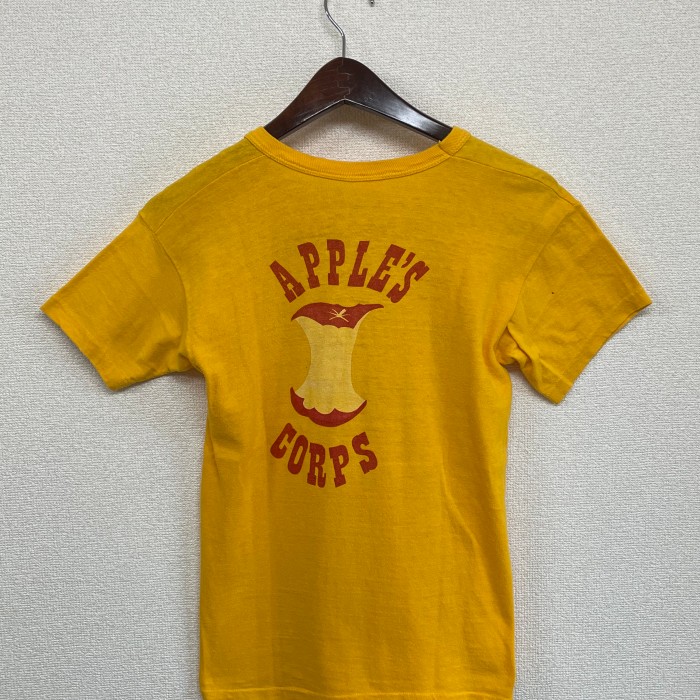 70'S アメリカ製 金タグ初期 ラッセル RUSSELL Tシャツ 両面 MILLERSVILLE SWIMMING APPLE'S CORPS イエロー サイズM lo-0015 | Vintage.City 古着屋、古着コーデ情報を発信