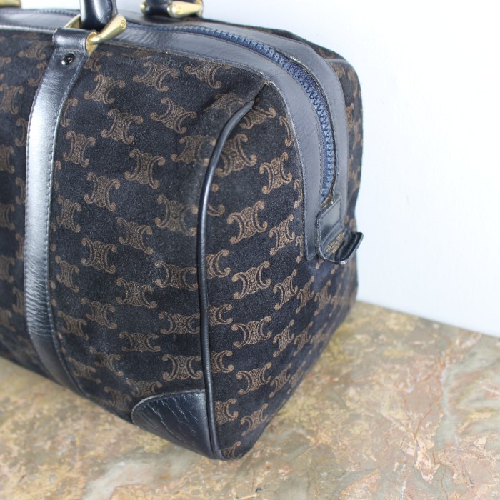 OLD CELINE MACADAM PATTERNED LEAHER BOSTON BAG MADE IN ITALY/オールドセリーヌマカダム柄レザーボストンバッグ | Vintage.City 빈티지숍, 빈티지 코디 정보