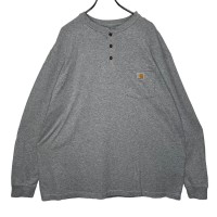 Carhartt   長袖Tシャツ　XL   ブランドタグ　ヘンリーネック　ロンT | Vintage.City ヴィンテージ 古着