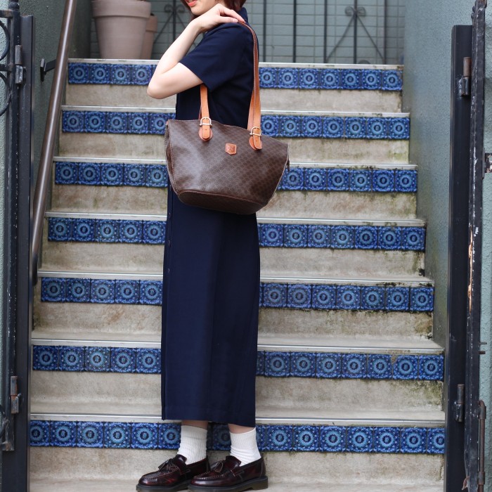 OLD CELINE MACADAM PATTERNED TOTE BAG MADE IN ITALY/オールドセリーヌマカダム柄トートバッグ | Vintage.City 빈티지숍, 빈티지 코디 정보