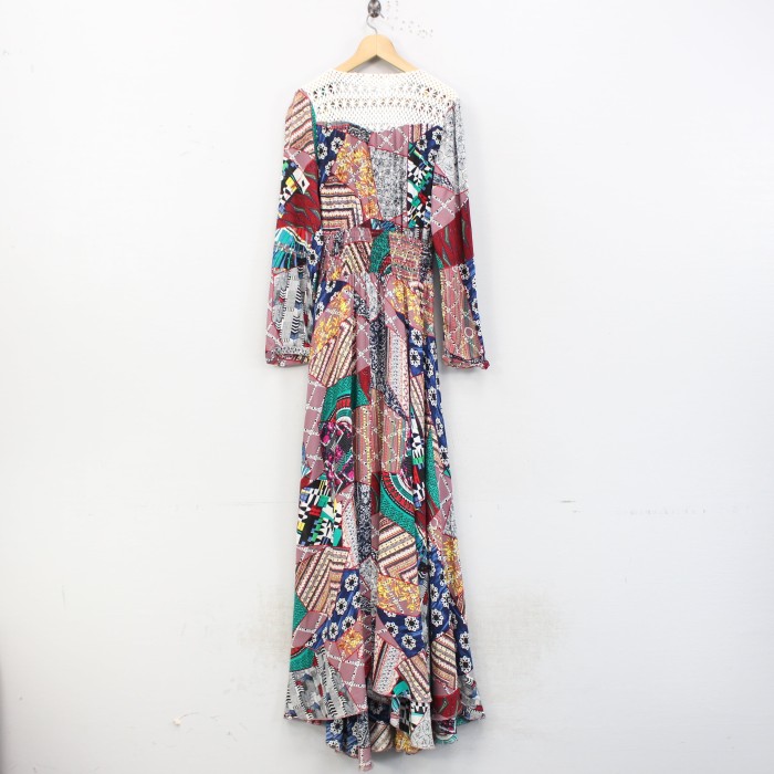 USA VINTAGE PATTERNED DESIGN LONG ONE PIECE/アメリカ古着柄デザインロングワンピース | Vintage.City 古着屋、古着コーデ情報を発信