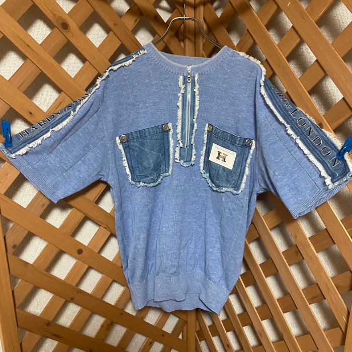 HARDY AMIES  ハーディエイミス　tシャツ デニム　ブルー　個性的な | Vintage.City 古着屋、古着コーデ情報を発信