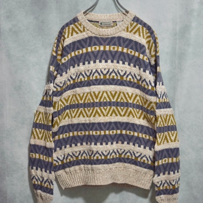 ramie x cotton knit | Vintage.City 古着屋、古着コーデ情報を発信
