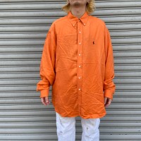 『送料無料』90s Ralph Lauren BLAKE ボタンダウンシャツ オレンジ XL | Vintage.City ヴィンテージ 古着