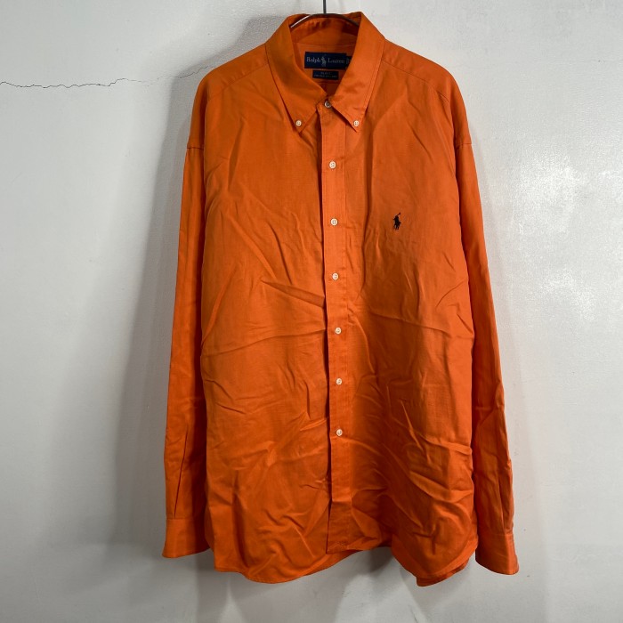 『送料無料』90s Ralph Lauren BLAKE ボタンダウンシャツ オレンジ XL | Vintage.City 古着屋、古着コーデ情報を発信