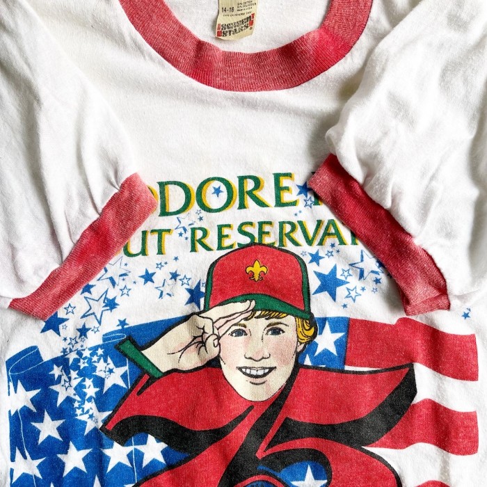 1980s  "Boy Scout" Ringer Tee SCREEN STARS MADE IN USA 【S】 | Vintage.City 古着屋、古着コーデ情報を発信