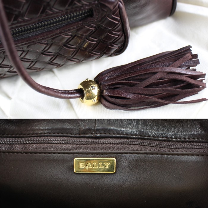 BALLY MESH LEATHER RUCK SUCK MADE IN ITALY/バリーメッシュレザー ...