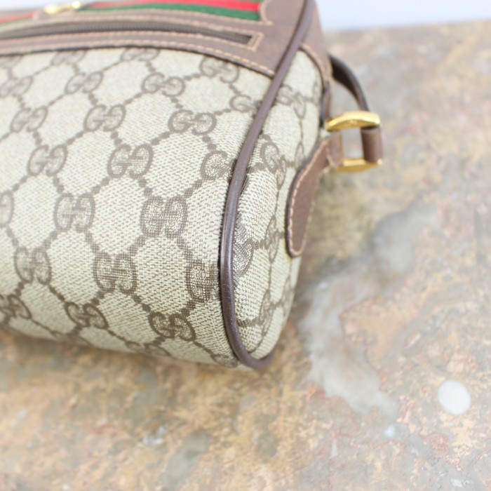 OLD GUCCI GG PATTERNED SHERRY LINE SHOULDER BAG MADE IN ITALY/オールドグッチGG柄シェリーラインショルダーバッグ | Vintage.City 빈티지숍, 빈티지 코디 정보