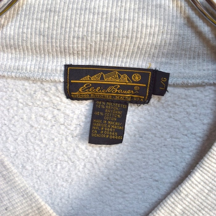 80s “ eddie bauer " sweat half zip pull over jacket | Vintage.City 古着屋、古着コーデ情報を発信