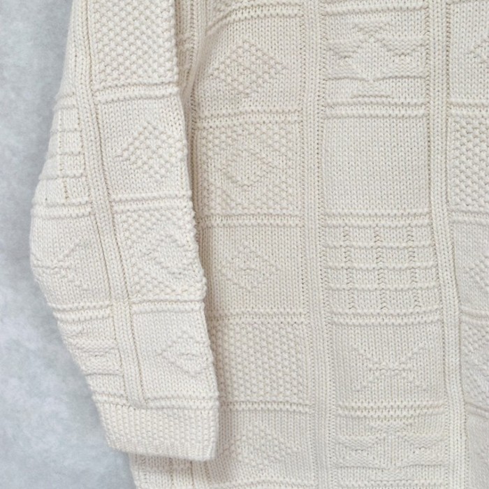 80s “ eddie bauer " white cotton knit | Vintage.City 古着屋、古着コーデ情報を発信
