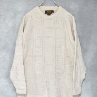 80s “ eddie bauer " white cotton knit | Vintage.City 빈티지숍, 빈티지 코디 정보