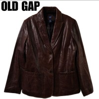 OLD GAP ギャップ　羊革　ラムレザー　テーラードジャケット　革ジャン　ブラウン　M | Vintage.City 빈티지숍, 빈티지 코디 정보