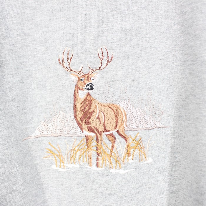 USA VINTAGE DEER EMBROIDERY DESIGN OVER SWEAT SHIRT/アメリカ古着 ...