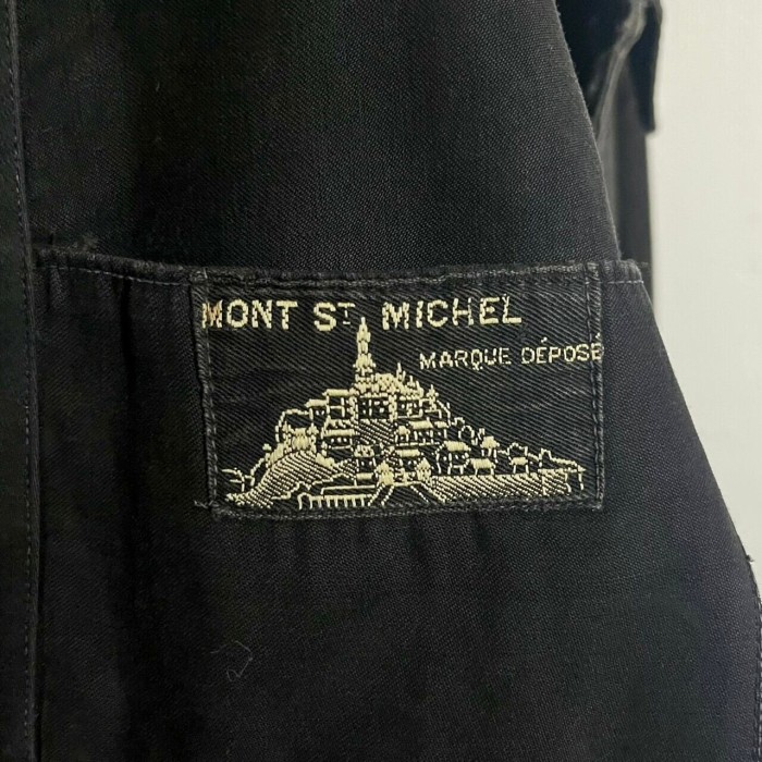 30s LE MONT ST MICHEL Black Moleskin French Work Jacket | Vintage.City 古着屋、古着コーデ情報を発信