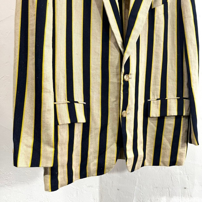 1990 COMME des GARCONS HOMME PLUS Striped Pattern Blazer 