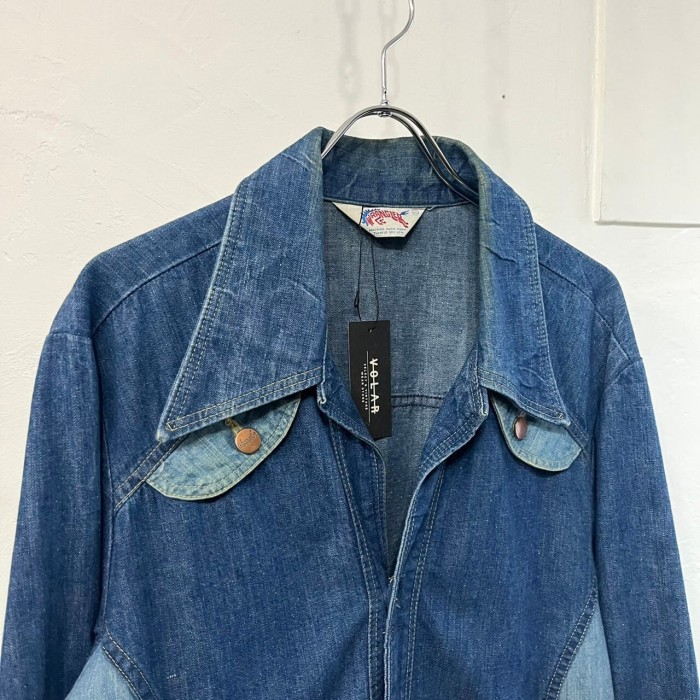 70s WRANGLER 2tone Denim Jacket "暴れ馬タグ" | Vintage.City 古着屋、古着コーデ情報を発信
