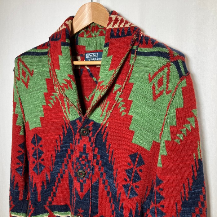 90-00s "Ralph Lauren" native pattern knit gown cardigan | Vintage.City 古着屋、古着コーデ情報を発信