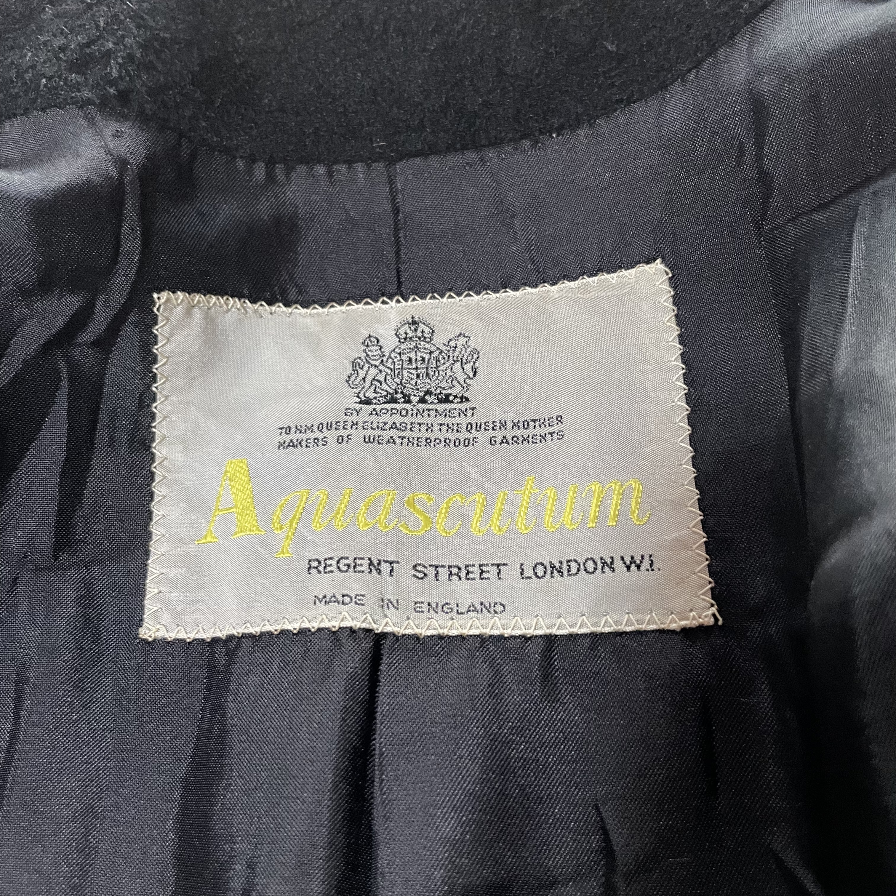 【vintage】アクアスキュータム ウール カシミア コート ラグラン 一枚袖