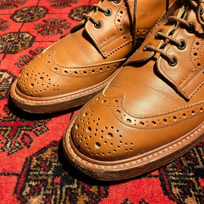 Tricker's WING TIP LEATHER BOOTS MADE IN ENGLAND/トリッカーズレザーウィングチップカントリーブーツ | Vintage.City 古着屋、古着コーデ情報を発信