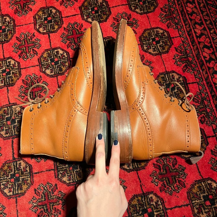 Tricker's WING TIP LEATHER BOOTS MADE IN ENGLAND/トリッカーズレザーウィングチップカントリーブーツ | Vintage.City 古着屋、古着コーデ情報を発信